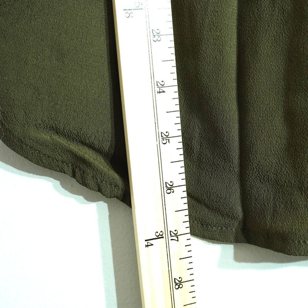NWT Madewell Olive Green Lightweight Short Sleeve Button Up Casual Shirt Top XS - Picture 9 of 9